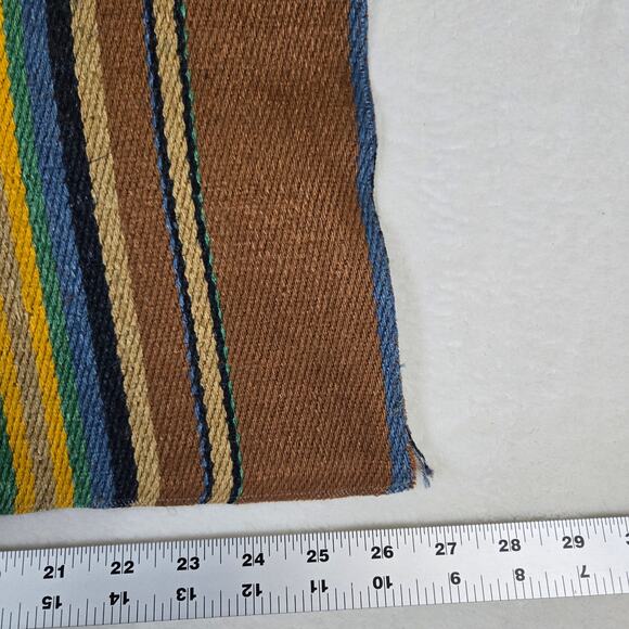 VTG Ralph Lauren Upholstery Fabric Hills Ranch Stripe Blue/Evergreen 27x27 0791 - Picture 3 of 4